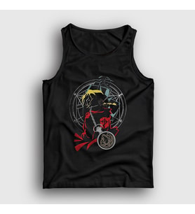 Presmono Unisex Siyah Edward Elric Full Metal Alchemist Anime Atlet 423238tt