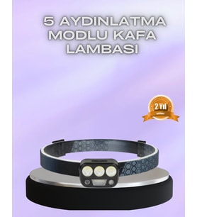 Northcity El Hareket Sensörlü LED Kafa Feneri 5 Mod Ayarlanabilir – 300 Lümen, USB Şarjlı ve SOS Modlu Güvenlik Işığı