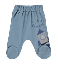 Civil Baby Roket Baskılı 1-9 AY Tek Alt Bebe - Mavi