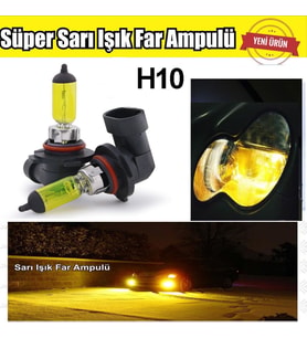H10 JDM Süper Sarı Işık Far Ampul 12V 100W-55W