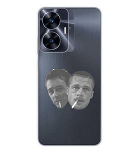 Realme C55 Uyumlu Fight Club Desenli Şeffaf Telefon Kılıfı