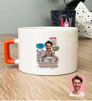 Kişiye Özel Karikatürlü Muhasebeci Lüks Fincan Muhasebeciler Günü Hediyesi