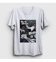Presmono Unisex Beyaz Poster Anime Kuroshitsuji T-Shirt 131317tt (Beyaz)