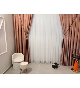 Lexroo Mızraklı Fır0914 Ar03102 1/3 Sık Pileli Beyaz Tül Perde 300 X 260