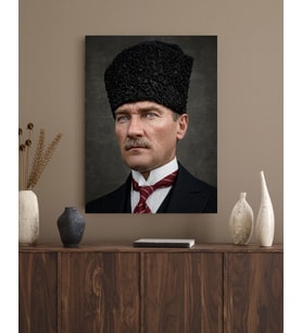 MUSTAFA KEMAL ATATÜRK BÜYÜK KÜÇÜK Tablo Ev Duvar Salon Ofis Hediyelik Dekarasyon Premium Duvar Süs
