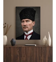 MUSTAFA KEMAL ATATÜRK BÜYÜK KÜÇÜK Tablo Ev Duvar Salon Ofis Hediyelik Dekarasyon Premium Duvar Süs