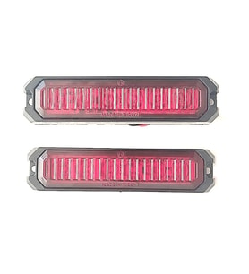 2 Adet 6 Ledli Kırmızı-Kırmızı Çakarlı Scooter Motosiklet Dorse Lambası 12-24 Volt