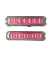 2 Adet 6 Ledli Kırmızı-Kırmızı Çakarlı Scooter Motosiklet Dorse Lambası 12-24 Volt