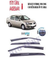 Renault Symbol 1998-2006 Mugen Cam Rüzgarlığı Ön-Arka (Siyah)