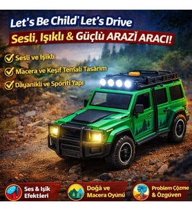 Let’s Be Child Let’s Drive Sesli ve Işıklı Arazi Aracı  Macera ve Keşif Temalı Oyuncak