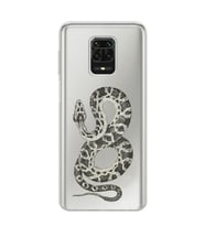 Redmi Note 9 Pro/Note 9S Uyumlu Yılan Desenli Şeffaf Telefon Kılıfı