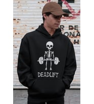 Deadlift Bodybuilding Gym Baskılı Unisex Oversize Sporcu Hoodie