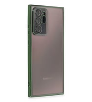 Galaxy Note 20 Kılıf Lensli Silikon - Yeşil