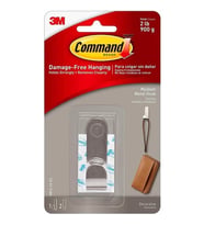 3M™ Command™ MR12-SS-ES Orta Boy Modern Metal Askı, Max 900 gr (1 Askı + 2 Orta Boy Cırt Bant)