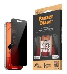PanzerGlass iPhone 15 Pro UWF Privacy wA, Ekran Koruyucu (Şeffaf)