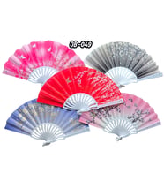 Plastik Kumaş Yelpaze 12'li Karışık OB-049