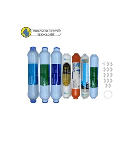 Fluxtek Kapalı Kasa Su arıtma Sertifikalı 7li Pera Water mineral+B12 Alkali+detox mebransız  filtre