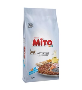 Mito Mix Adult Tavuklu ve Balıklı Yetişkin Kedi Maması 1 Kg (Kahverengi)