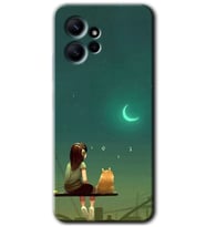 Redmi Note 12 4G Kılıf HD Desen Baskılı Kılıf - Kedili Kız