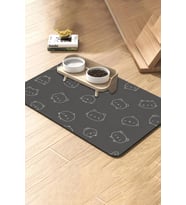 MAtGo Pati Kedi Köpek Beslenme Matı 50x70cm Su Geçirmez Mama Kabı Altlığı Paspası Pofuduk Yüzler
