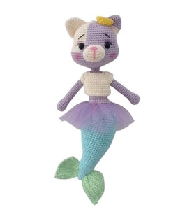 Deniz Kedisi Uyku Arkadaşı Amigurumi Organik Oyuncak