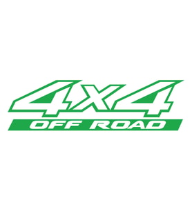 4x4 Ofroad Sticker 17x17 Cm Yeşil