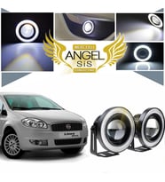 Fiat Linea Uyumlu, Universal Mercekli Led Angel Sis Farı, 76mm Beyaz Renk