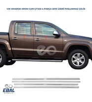 VW Amarok Krom Cam Çıtası 4 prç. 2010 Üzeri P. Çelik