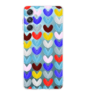 PrintiFy Samsung Galaxy M34 5G ile Uyumlu Water Color 1  Kamera Korumalı Şeffaf  Kılıf