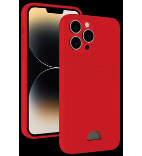 Pilelistore   iPhone 13 Pro Kılıf Kelvin Kartvizitli Silikon - Kırmızı