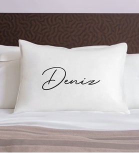 BK Gift Kişiye Özel İsimli Pamuklu Yastık Kılıfı-4 50x70cm , Sevgiliye Hediye, Ev Hediyesi, Tasarım Ev Tekstili