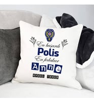 Kişiye Özel Polis Annelere Hediye Yastık