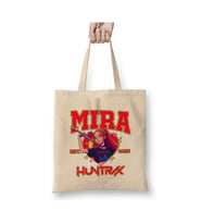 Mira, Huntrix K-Pop Demon Hunters Beyaz Bez Çanta Uzun Saplı Alışveriş Çantası Plaj Çantası