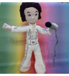 Elvis Presley Amigurumi Organik Oyuncak