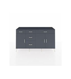 Kronos Konsol 2 Raflı 5 Çekmeceli 3 Kapaklı 176x59x99 Antrasit-Antrasit