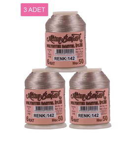 3 Adet Altınbaşak Oya ve Dantel İpi 20 gr - Royaleks - No: 142