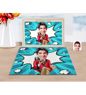 BK Gift Kişiye Özel Erkek Patron Karikatürlü 1000 Parça Profesyonel Puzzle-2