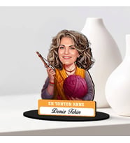 Anneler Günü Hediyesi En Tonton Anne Karikatürlü Biblo