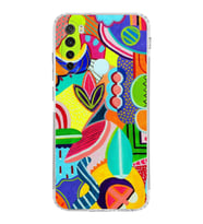 PrintiFy Xiaomi Redmi Note 8 ile Uyumlu Retro Color 6  Kamera Korumalı Şeffaf  Kılıf