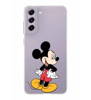 Samsung Galaxy S21 FE Kapak Mickey Mouse Tasarımlı Şeffaf Silikon Kılıf
