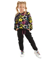 Street Style Kız Çocuk Eşofman Takım (Siyah)