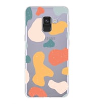 Samsung Galaxy A8 (2018) Uyumlu Kapak Grunge Tasarımlı Şeffaf Silikon Kılıf