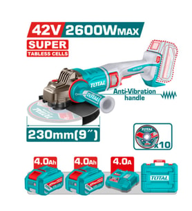 Total Li-ion Akülü 42v Kömürsüz 230mm Akülü Büyük Taşlama Taglı4260182