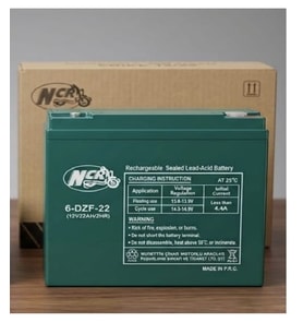 NCR 12V-22 AMPER (20-24 AMPER EBATLARINDA) (DİK AKÜ) ELEKTRİKLİ BİSİKLET AKÜSÜ EBATLAR:180*78*170 mm