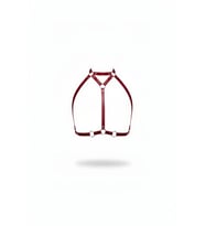 Mulvxbrf Brf02 Bordo Göğüs Harness Deri Yüksek Yaka Vücut Aksesuarı - Brf245 (Mulvix)