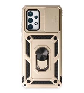 Mey İthalat® Samsung Galaxy A72 Kılıf Pars Lens Yüzüklü Silikon -