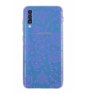 Samsung Galaxy A70  Kamera Korumalı  Kapak Nostalji Desen Tasarımlı  Şeffaf Kılıf