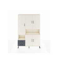 Arges Dolap 10 Raflı 2 Çekmeceli 5 Kapaklı 132x30x195 Aytaşı-Aytaşı/Antrasit