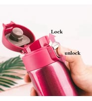 Kişiye Özel Lazer Baskılı 500ml Çelik Ayıcık Baskılı Termos – Sızdırmaz, Vakumlu, Kilitli Kapak (Pembe)
