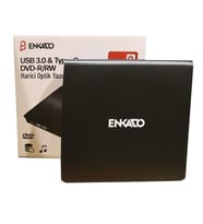 Enkado Ekd-Udvd120 Type-C - USB 3.0 DVD-R-CD-R-RW- Dvd-Rw Ultra Slim Harici Optik Yazıcı Siyah
